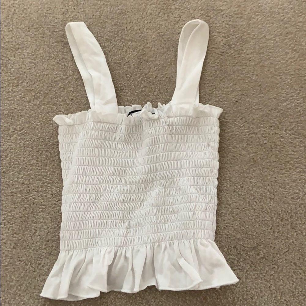 white crop tank top
